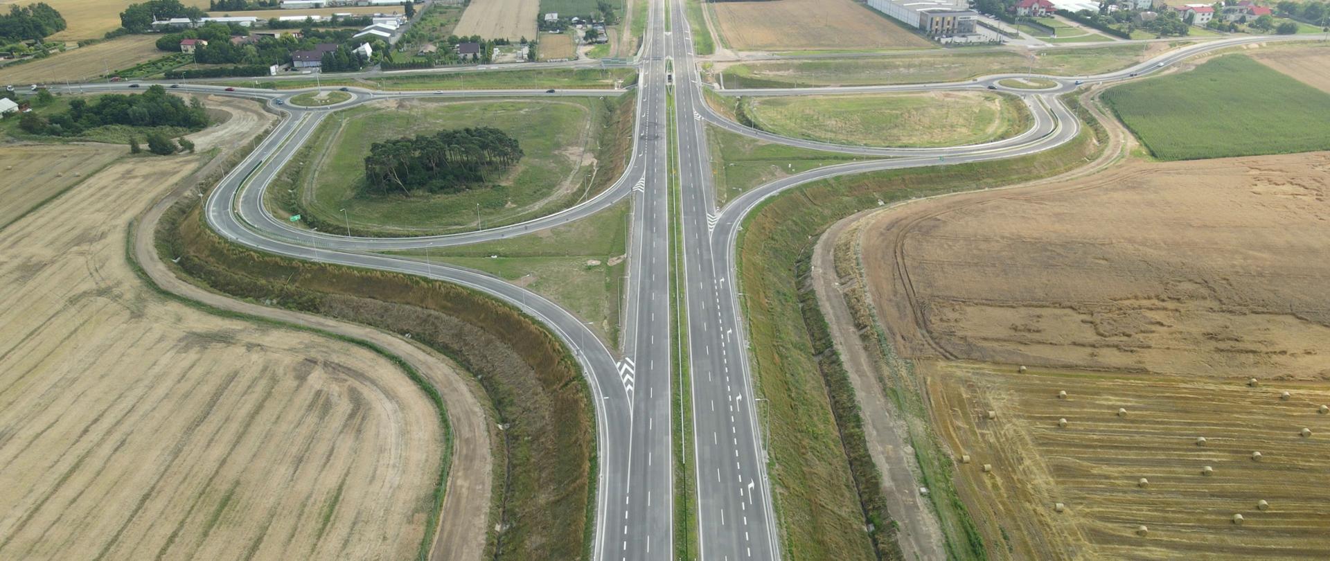 Widok na węzeł Kępno Wschód