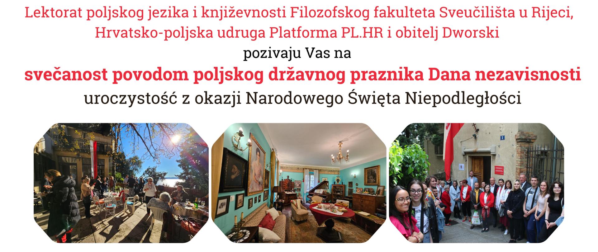 Zaproszenie na obchody Święta Niepodległości w Rijece 