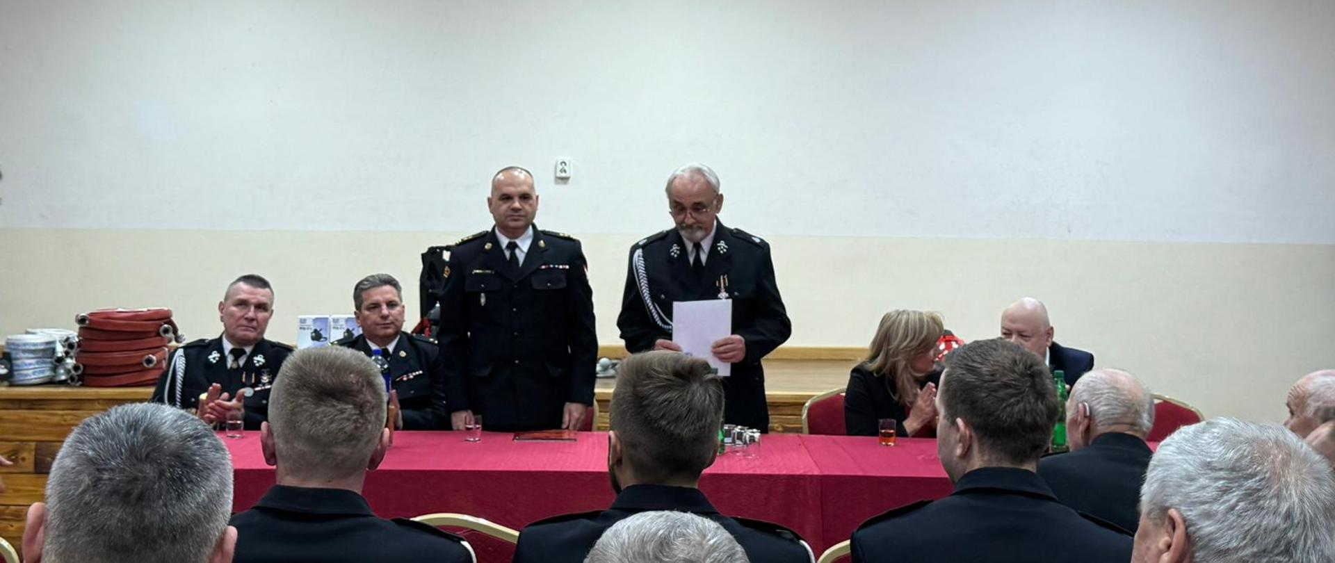 Zebranie sprawozdawczo-wyborcze OSP Złota z udziałem z Zastępcy Świętokrzyskiego Komendanta Wojewódzkiego PSP w Kielcach oraz Komendanta Powiatowego PSP w Pińczowie