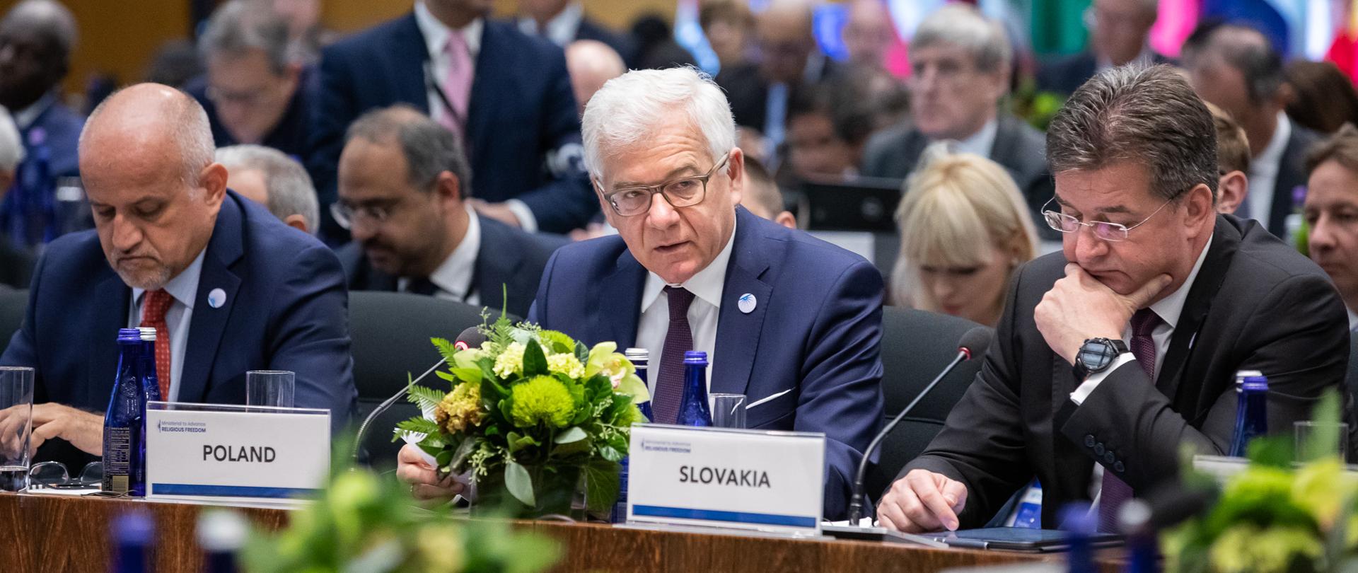 Minister Jacek Czaputowicz takes part in Ministerial to Advance Religious Freedom in Washington