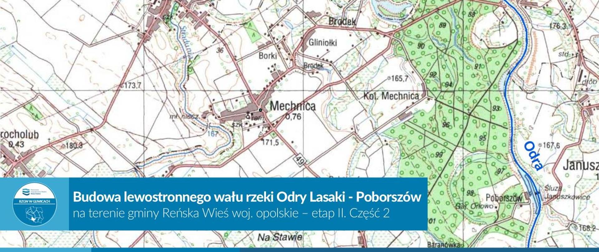 Budowa lewostronnego obwałowania rzeki Odry Lasaki-Poborszów