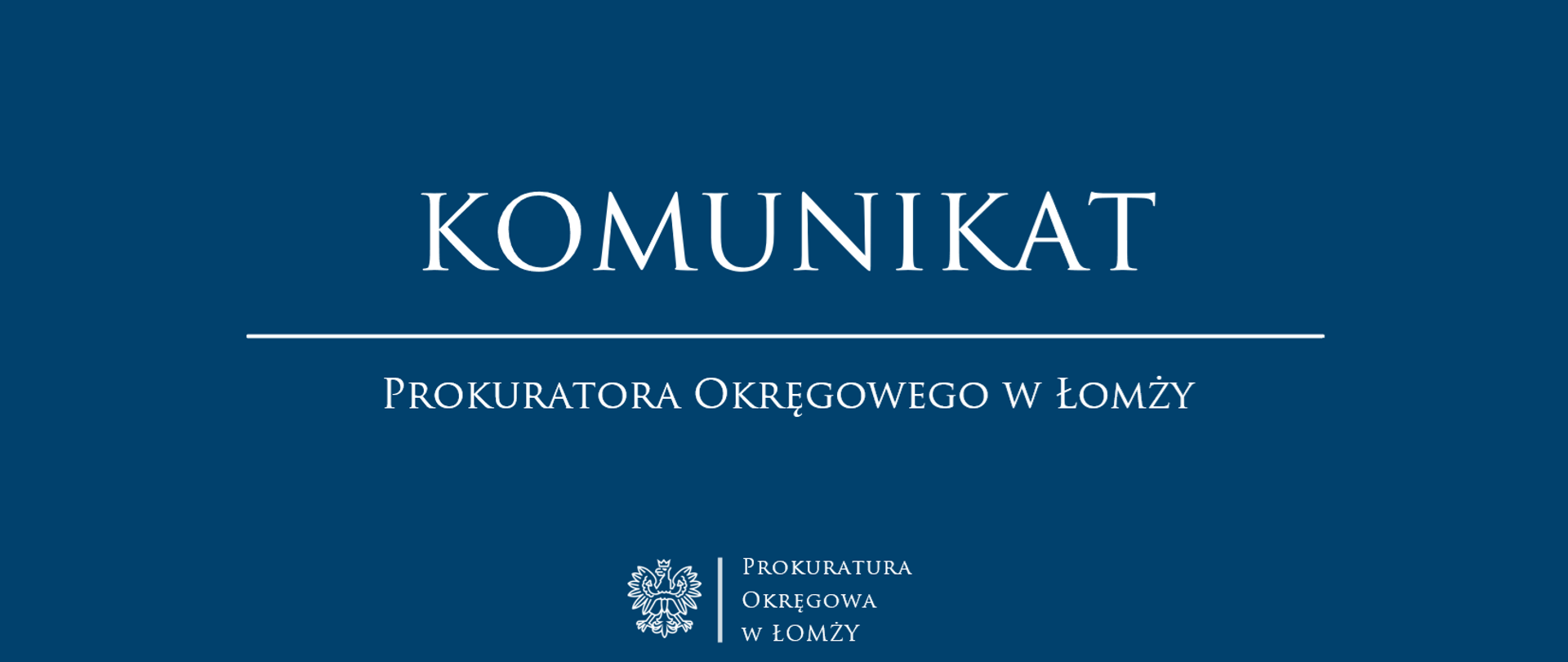 Komunikat Prokuratora Okręgowego w sprawie urlopu Rzecznika Prasowego