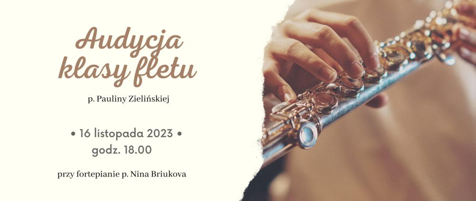 Baner audycja klasy fletu