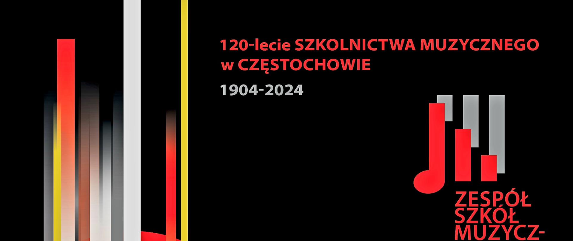Czarne tło, po lewej kolorowe paski i koło, po prawej logo szkoły, napisy z informacją dotyczącą koncertu uczniów PSM i POSM I st. w Filharmonii