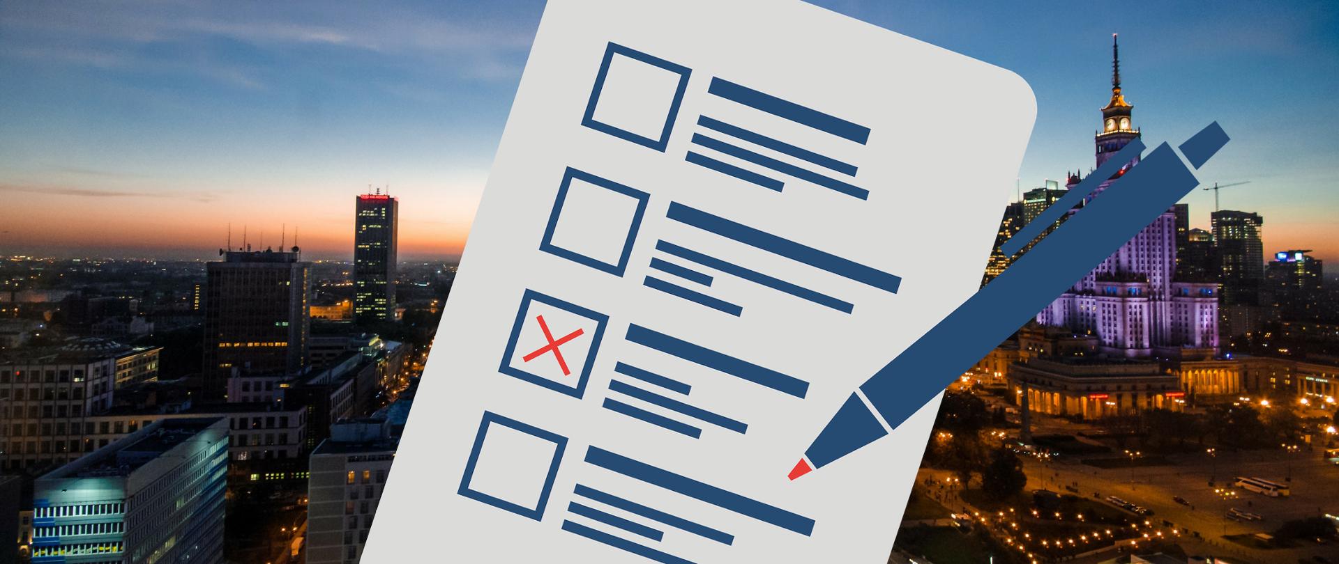 Karta do głosowania - ilustracja