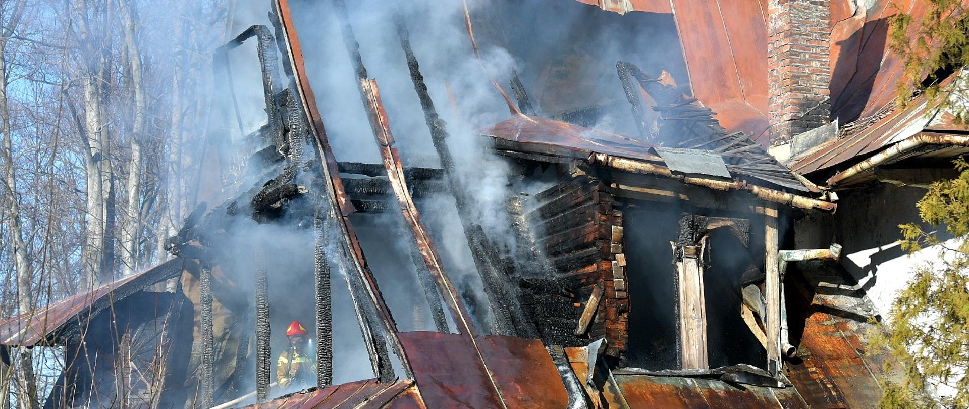 Pożar pustostanu na Jagiellońskiej