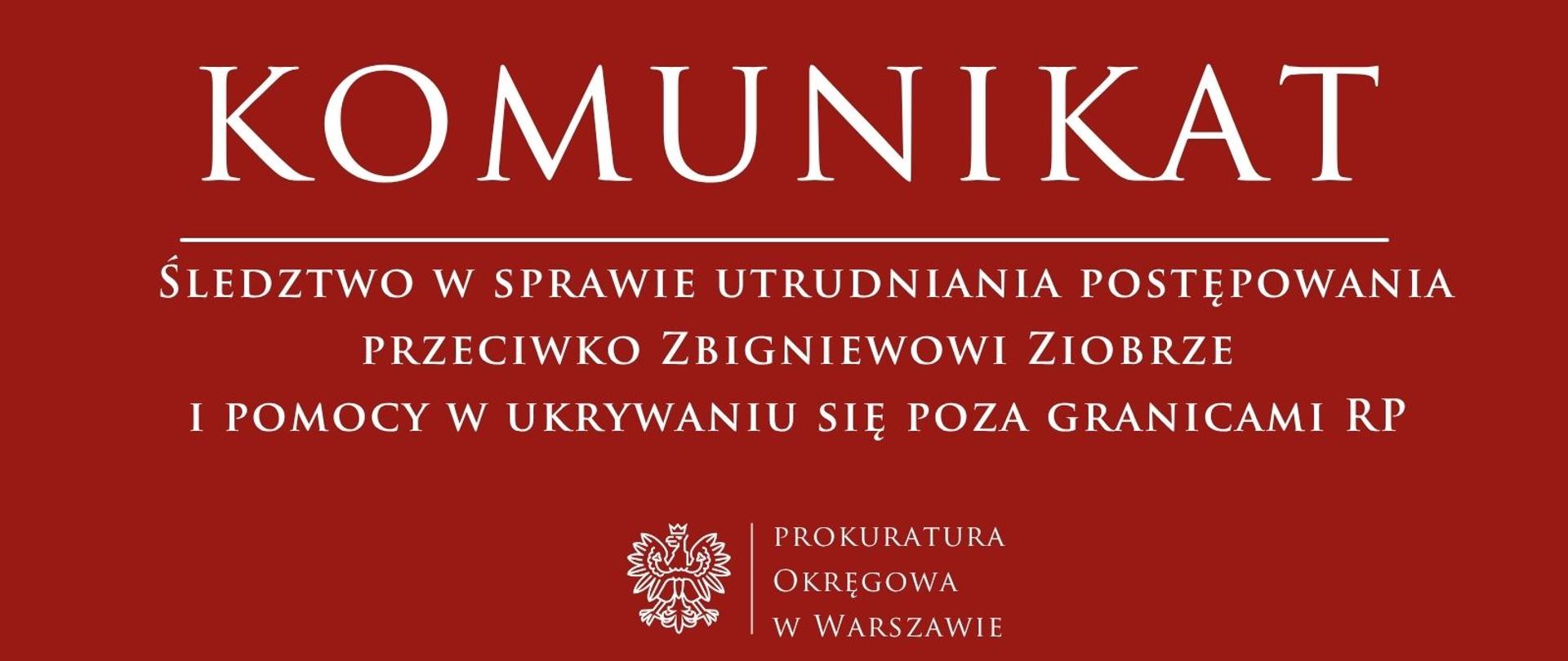 Komunikaty - Warszawa Okręg (56) Ziobro 