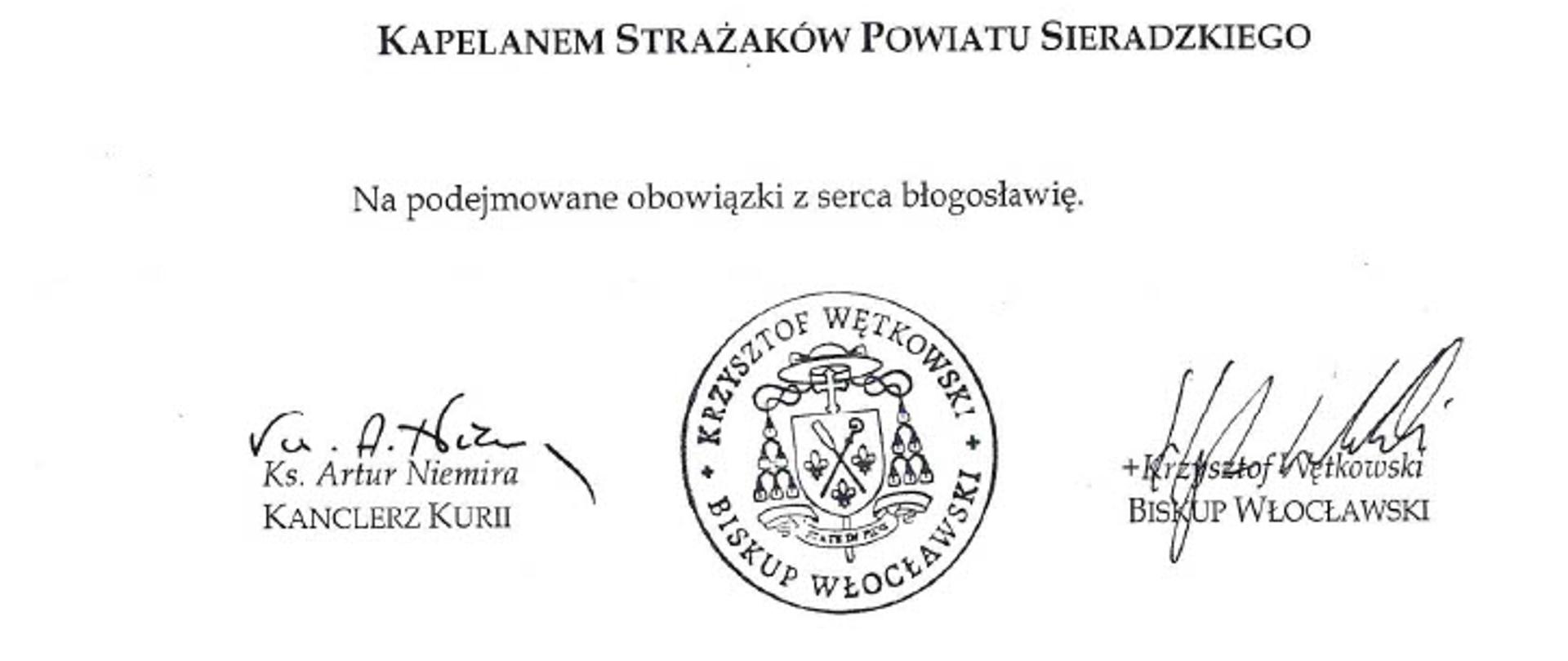 Na zdjęciu widzimy akt mianowania