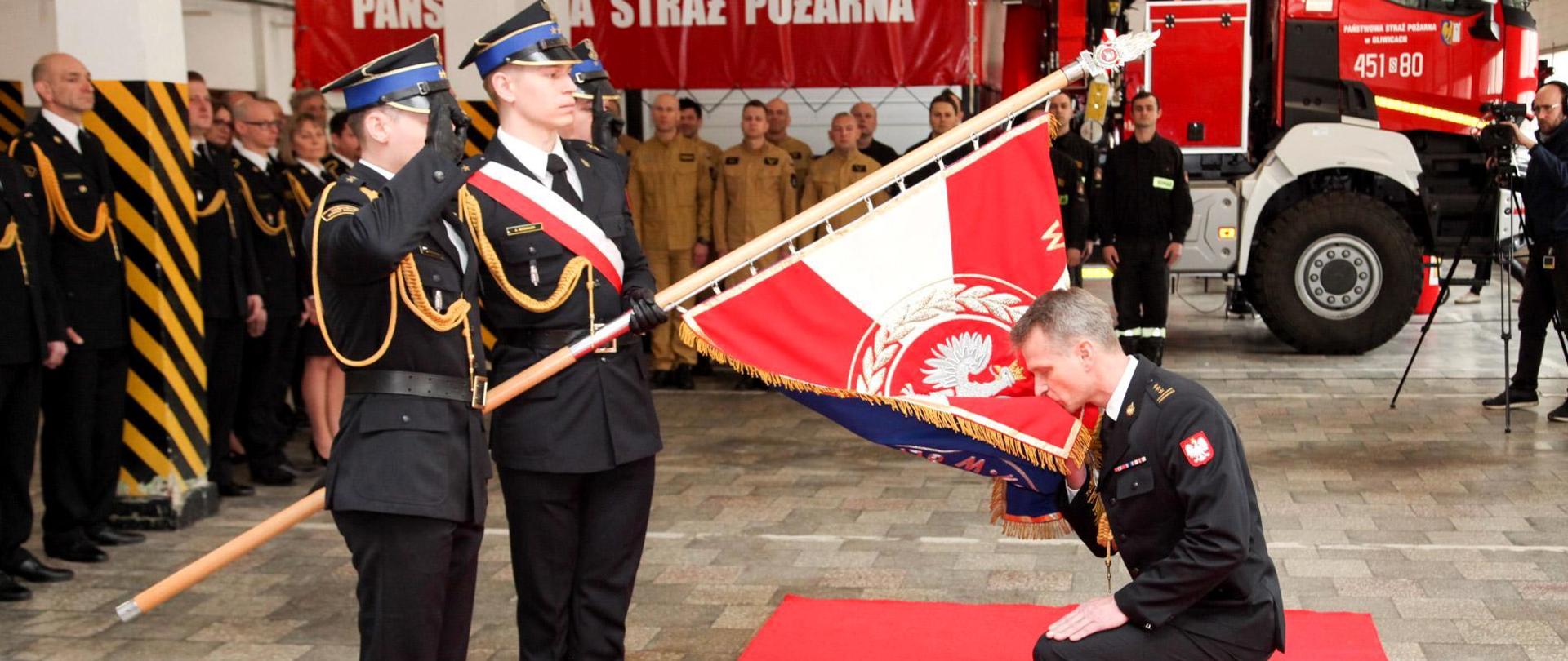 Uroczysta zbiórka z okazji powołania na stanowisko Komendanta Miejskiego Państwowej Straży Pożarnej w Gliwicach