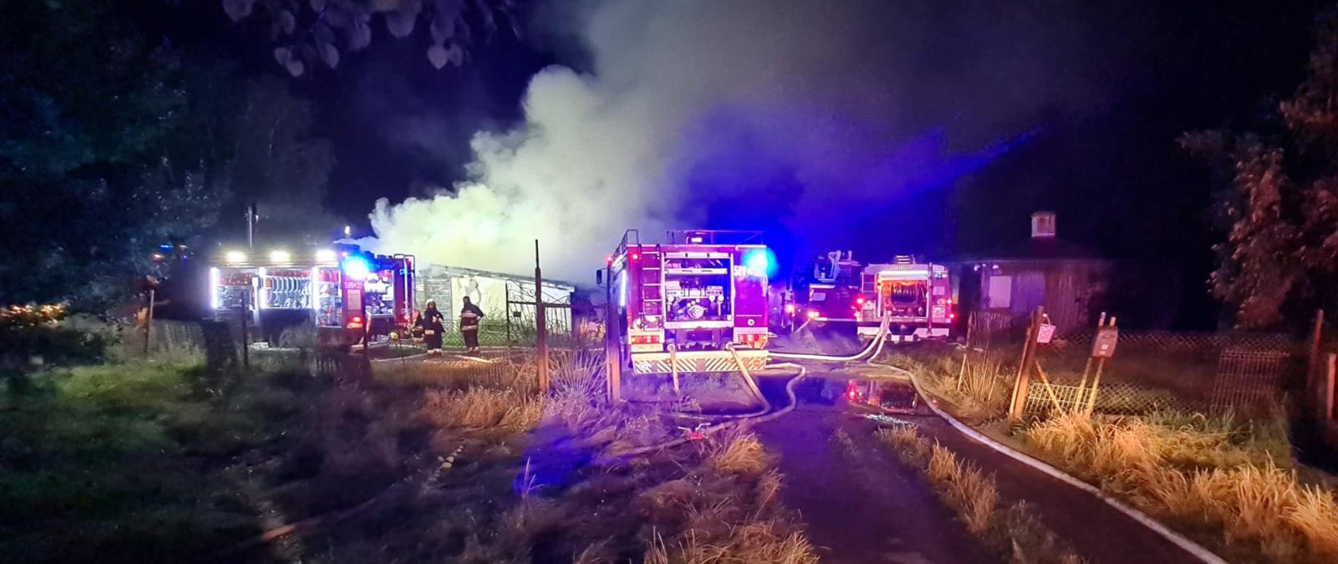 Pożar kurnika w Lubiążu