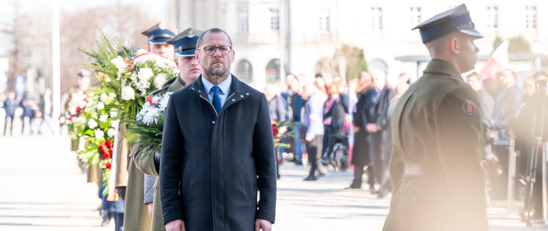 Uroczystości upamiętniające 82. rocznicę zbrodni dokonanej 28 lutego 1944 r. na ludności polskiej w Hucie Pieniackiej.
Fot. Urząd do Spraw Kombatantów i Osób Represjonowanych.