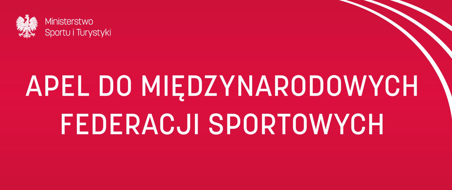 Apel do międzynarodowych federacji sportowych