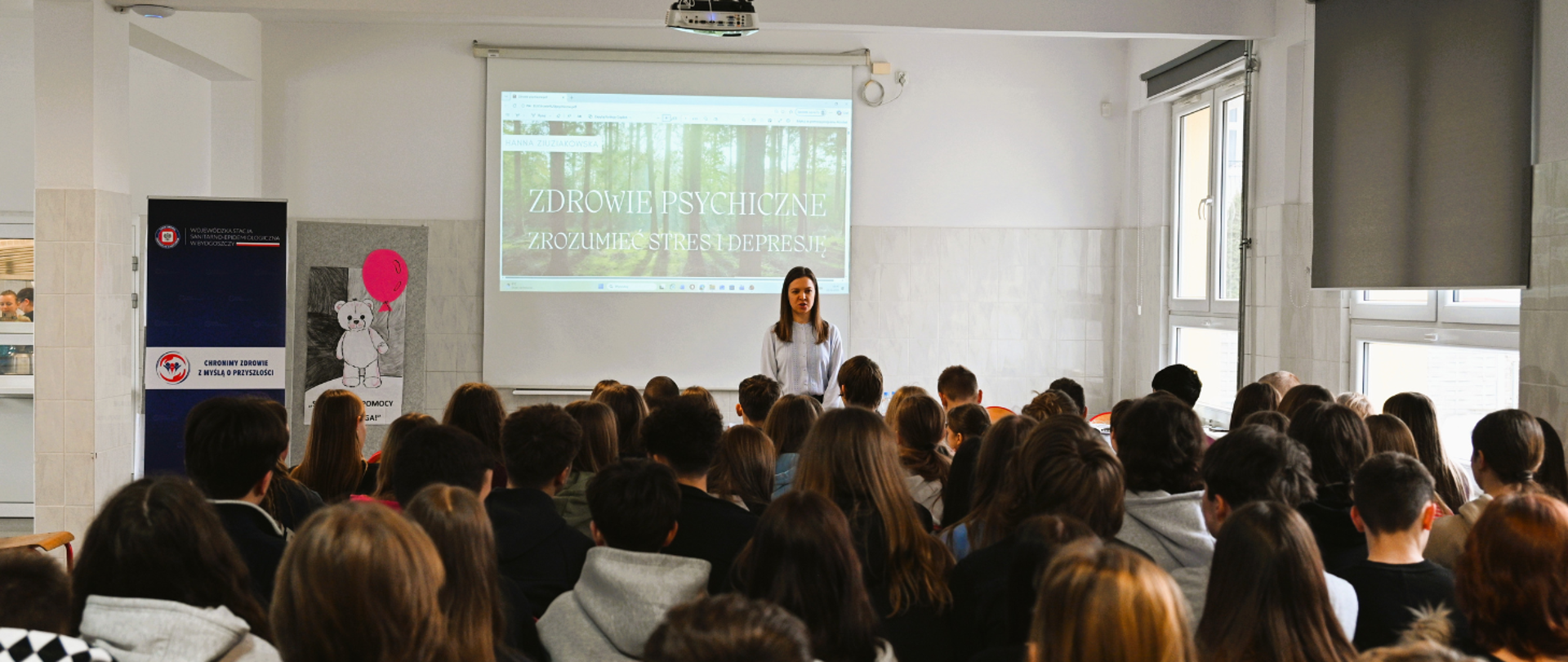 Wykład dla uczniów Szkoły Podstawowej nr 31 w Bydgoszczy dotyczący stresu i depresji
