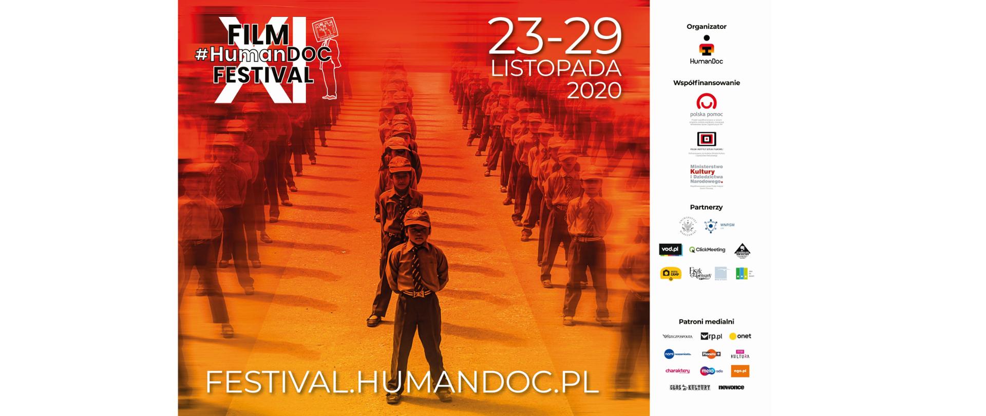 plakat -XI Międzynarodowy Festiwal Filmów Dokumentalnych HumanDOC