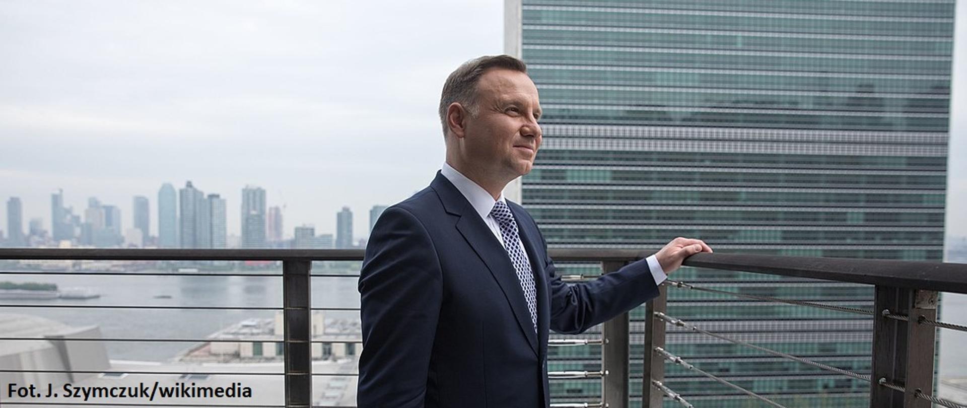 Nowy Jork, 17.05.2018. Fot. Jakub Szymczuk / KPRP ..Udzial Prezydenta w obradach Rady Bezpieczenstwa ONZ jako przewodniczacy...Uwaga!!! Zdjecia pochodzace z oficjalnego serwisu fotograficznego Kancelarii Prezydenta RP moga byc wykorzystywane jedynie w celu ilustrowania materialow, dotyczacych dzialan Prezydenta RP. Jakakolwiek ingerencja w integralnosc zdjecia - w tym kadrowanie czy obrobka graficzna - jest niedozwolona. Wszelkie wykorzystywanie zdjec pochodzacych z oficjalnego serwisu fotograficznego Kancelarii Prezydenta RP w celach komercyjnych lub w materialach o charakterze politycznym jest zabronione. Publikacja lub kontekst wykorzystania zdjecia nie może naruszać dobrego imienia Rzeczpospolitej Polskiej, Prezydenta RP, Jego Rodziny i Kancelarii Prezydenta. Publikujacy zdjecia zobowiazuje sie do podpisania ich autora oraz zrodla ich pochodzenia.