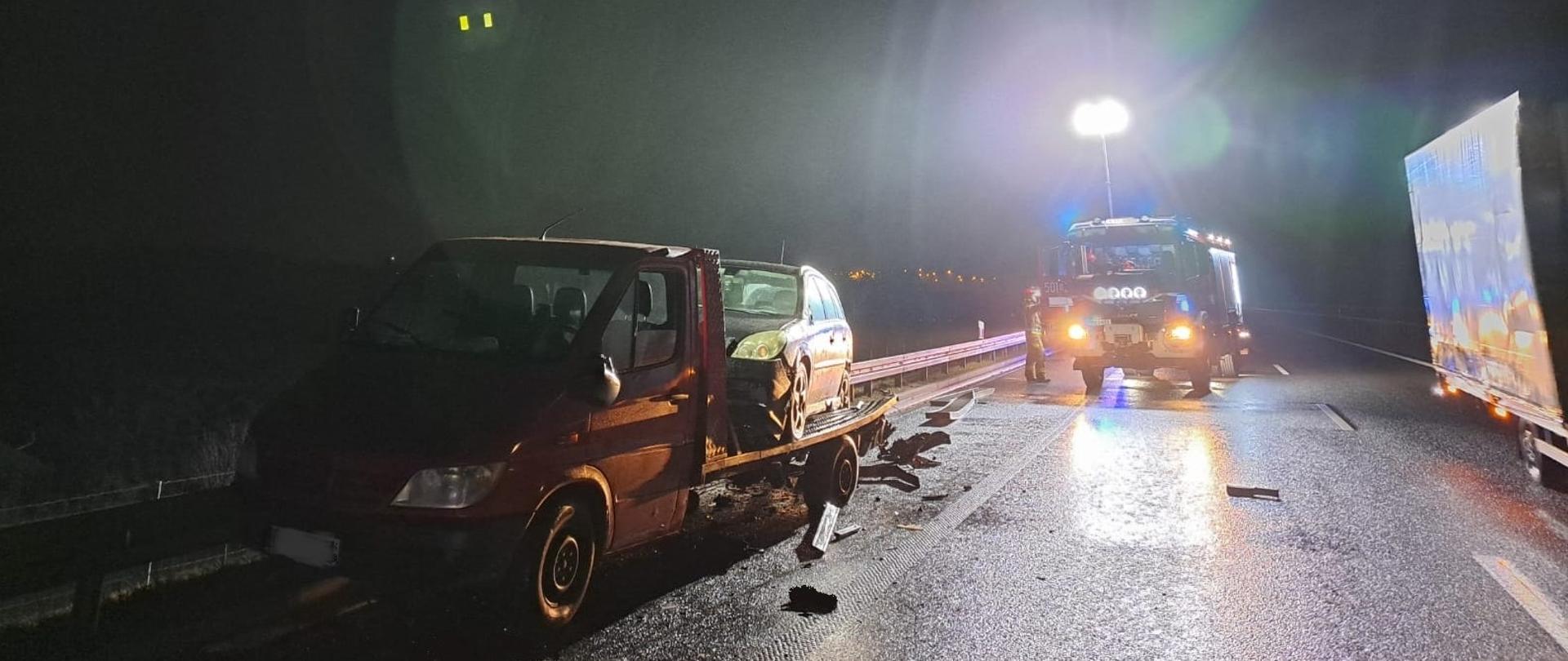 Wypadek na drodze ekspresowej S7 koło Nidzicy