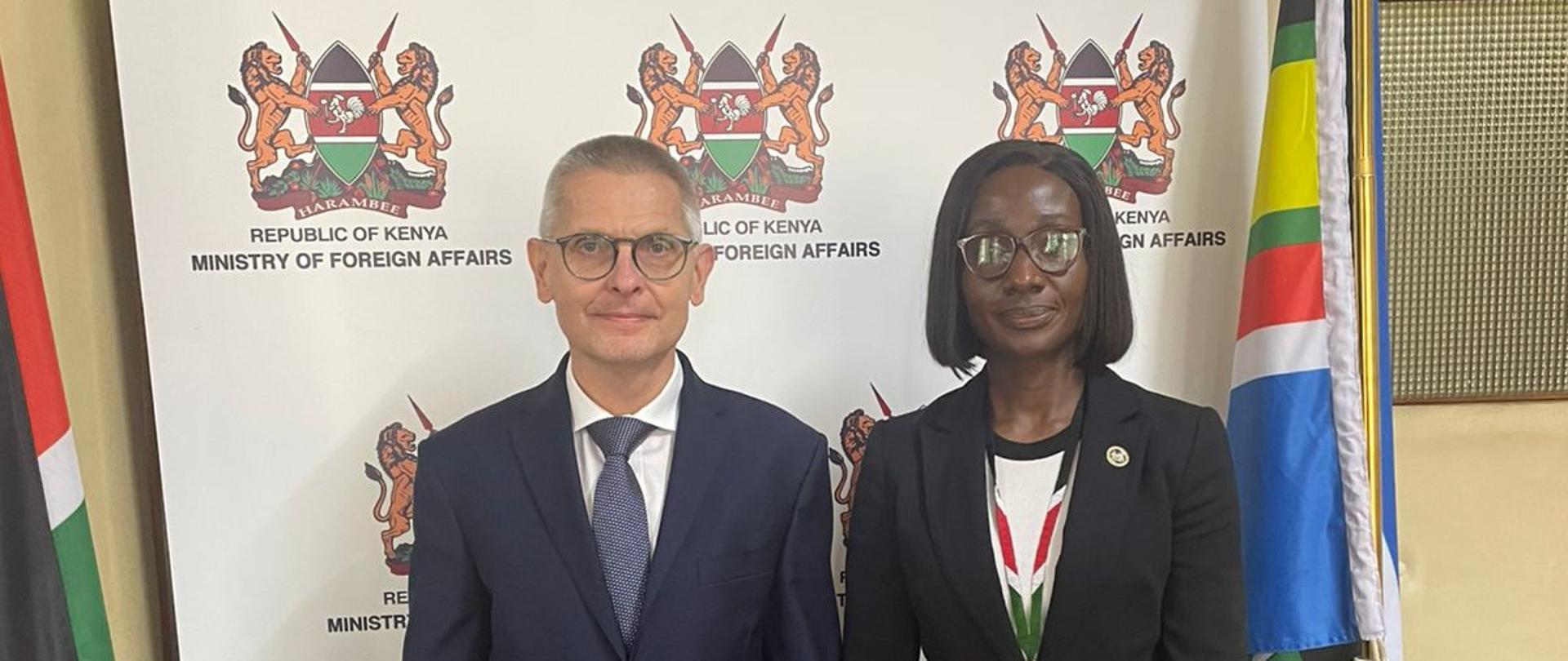 Spotkanie nowego Chargé d’affaires a.i. Rzeczypospolitej Polskiej z Dyrektor Protokołu Dyplomatycznego Ministerstwa Spraw Zagranicznych i Diaspory Republiki Kenii