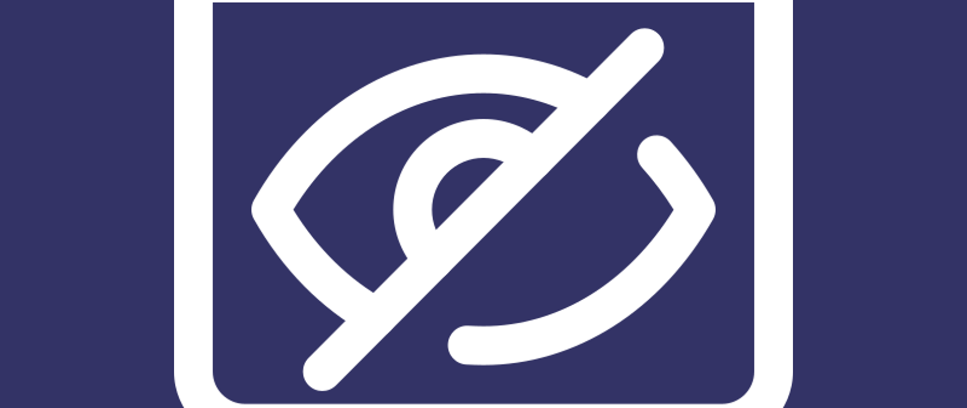 Oznaczenie "Dostępność cyfrowa": ikona przekreślonego oka