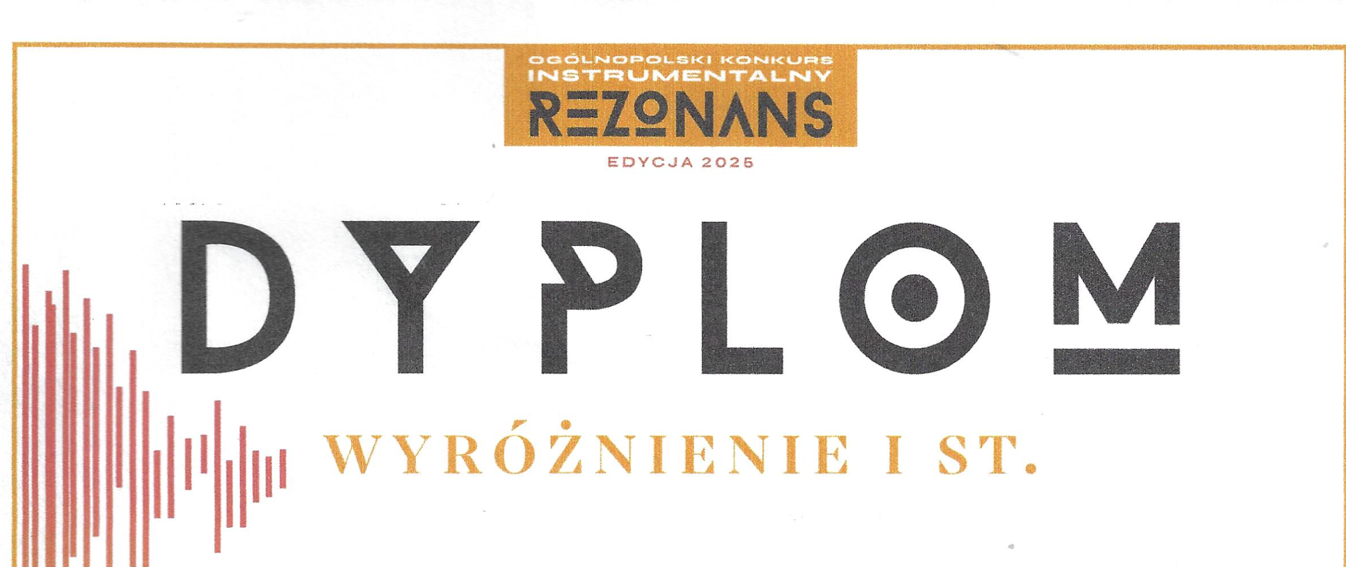 baner - fragment dyplomu konkursowego