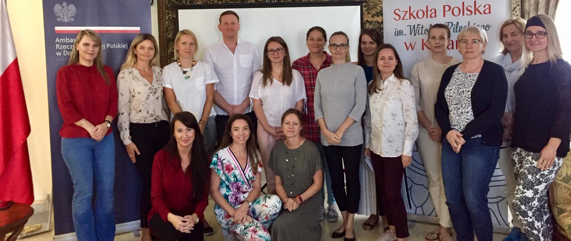 Uczestnicy warsztatów w Ambasadzie RP w Dosze