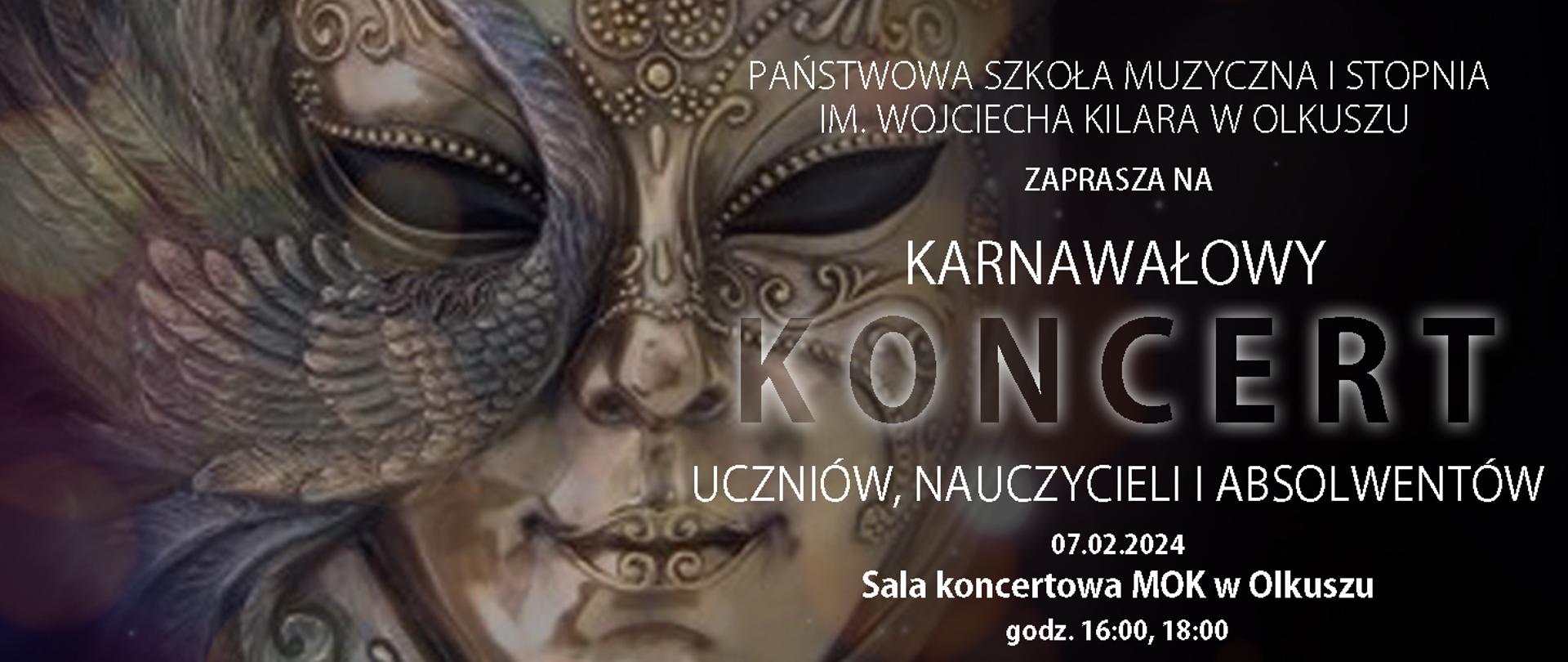 czarne tło, maska karnawałowa