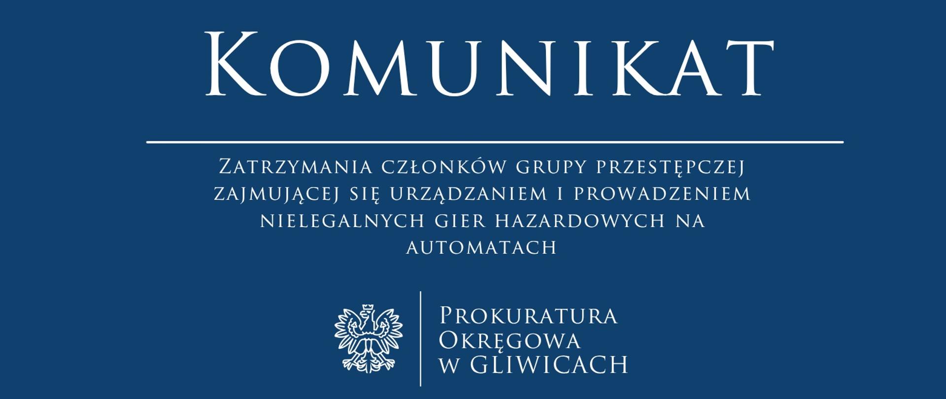 Zatrzymania członków grupy przestępczej zajmującej się urządzaniem i prowadzeniem nielegalnych gier hazardowych na automatach