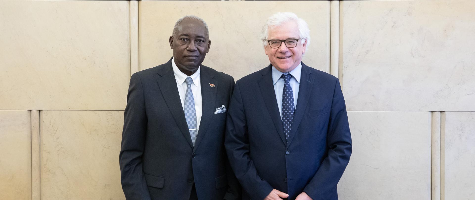 2020.06.23 Warszawa . Minister Jacek Czaputowicz . Spotkanie ambasador Angola .Fot. Tymon Markowski / MSZ