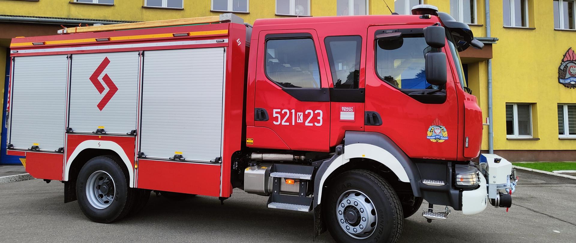 Na zdjęciu nowy samochód ratowniczy w JRG Proszowice