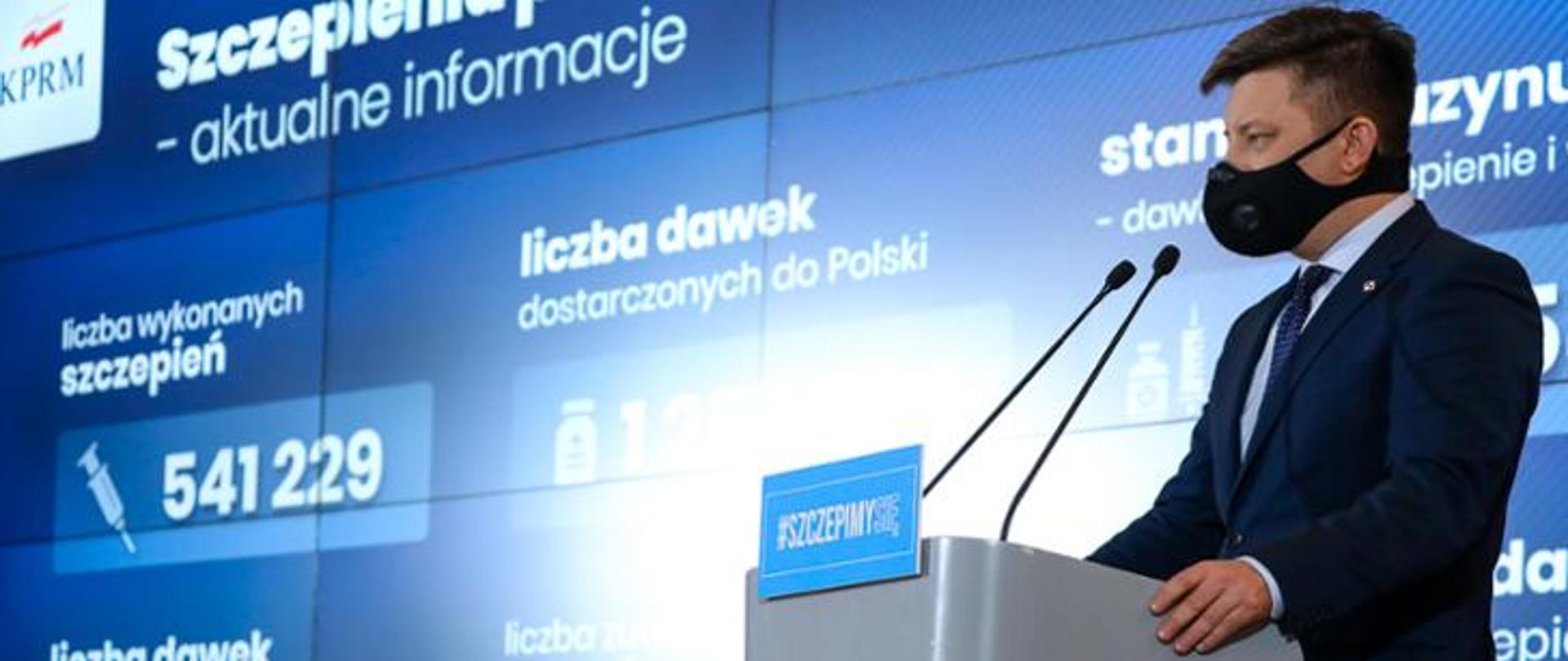 Minister KPRM Michał Dworczyk - konferencja prasowa