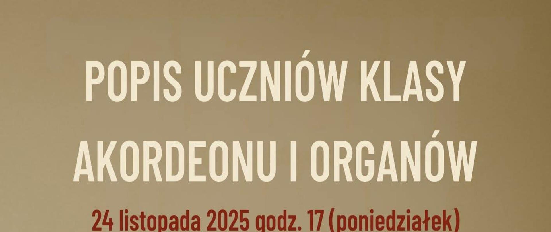 Popis uczniów klasy akordeonu i organów