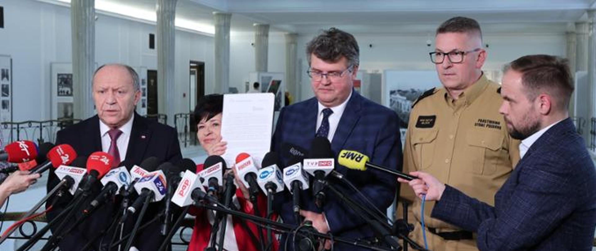 Konferencja Ministra Wąsika, Zastępcy Komendanta Głównego odnośnie dofinansowania MDP