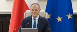 Premier Donald Tusk podczas posiedzenia Rady Ministrów