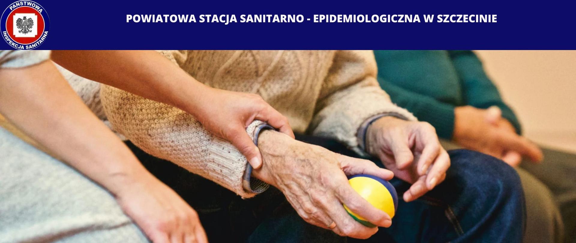 21 września - Światowy Dzień Walki z Chorobą Alzheimera- osoba łapie osobę starszą za rękę