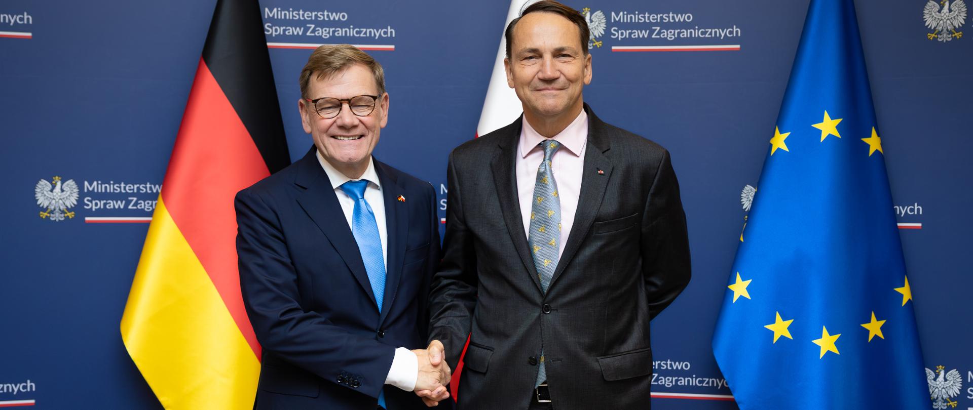 Foreign Minister Radosław Sikorski meets head of German diplomacy Johann Wadephul