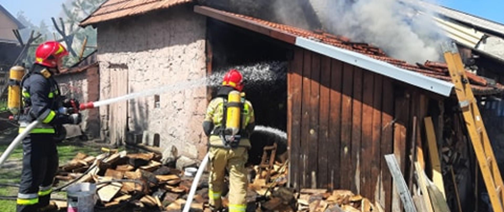 POŻAR SZOPY W MIEJSCOWOŚCI KOPERNIA – POWIAT PIŃCZOWSKI