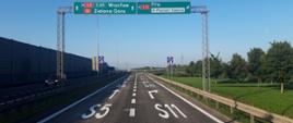 Zjazd z autostrady A2 na S5 oraz S11 z węzła Poznań Zachód. 