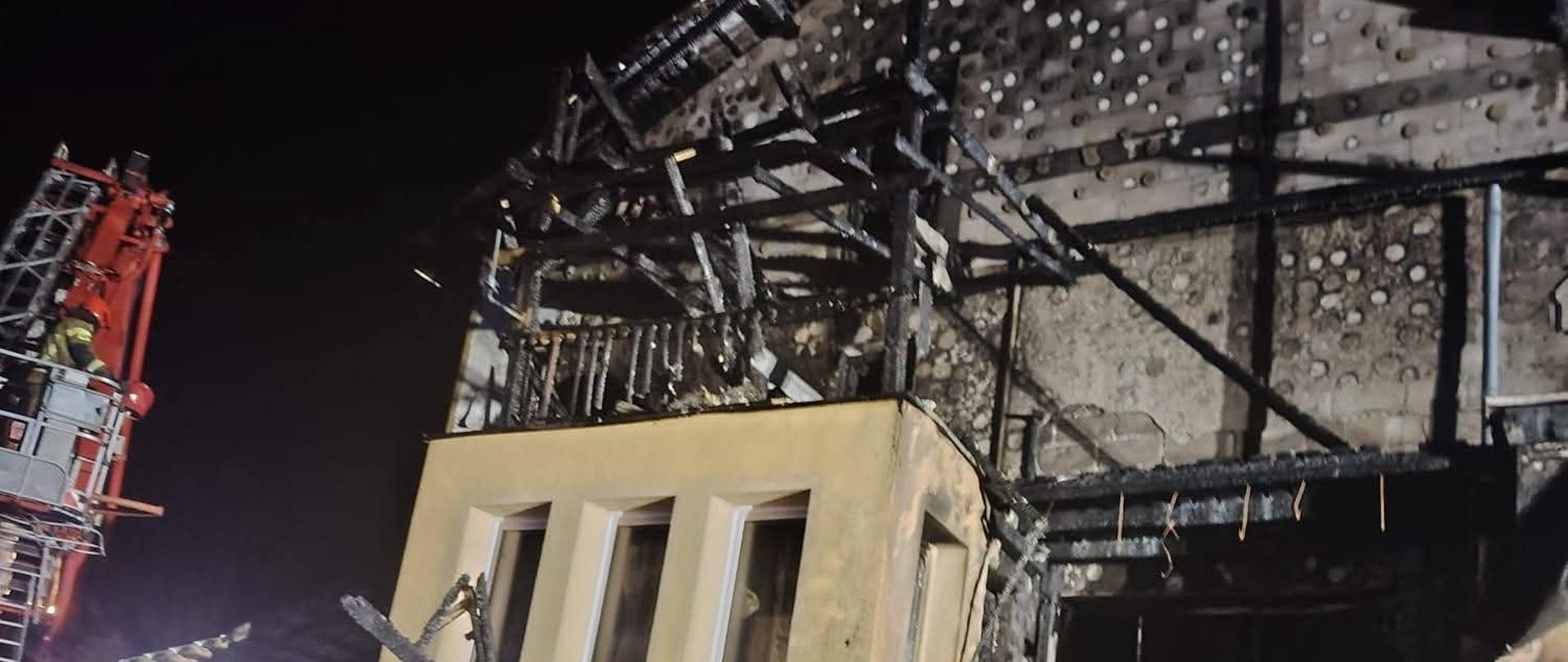 Pożar budynku w Rekownicy