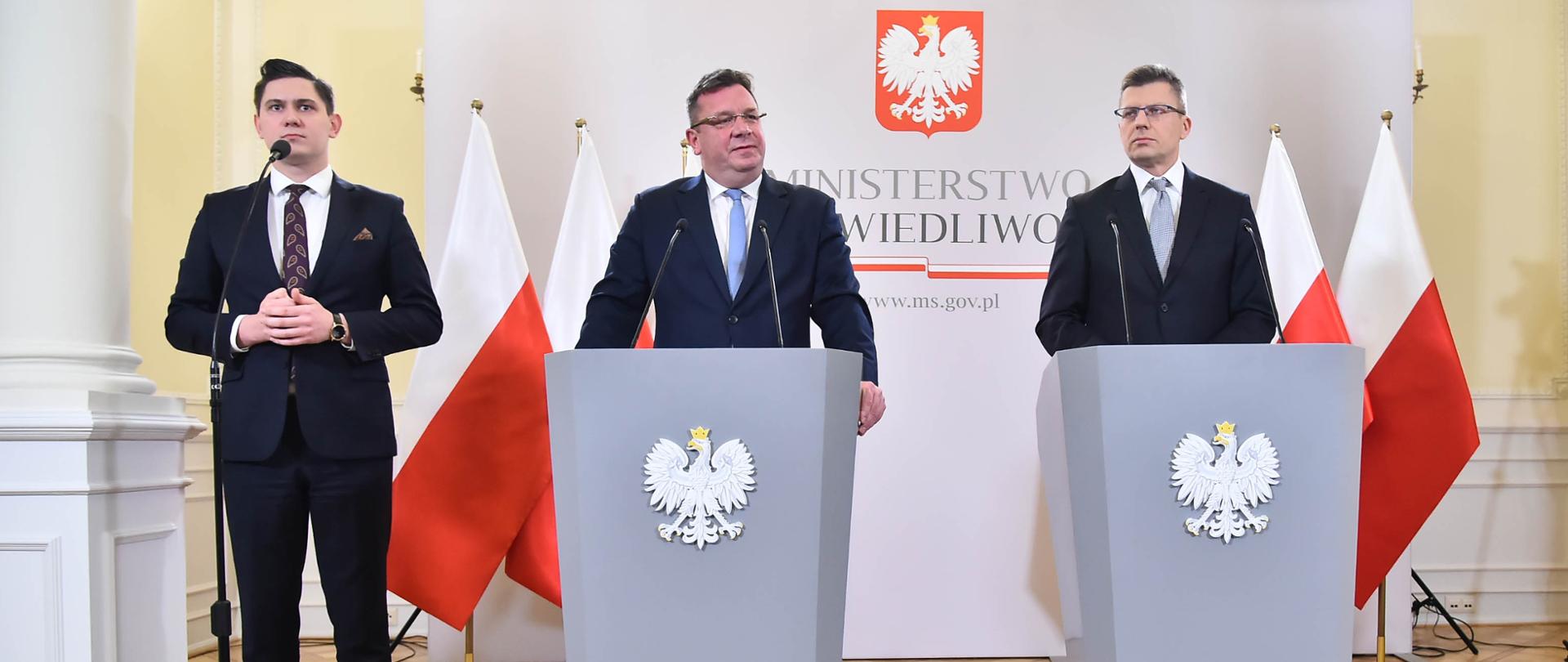 Konferencja prasowa w Ministerstwie Sprawiedliwości 