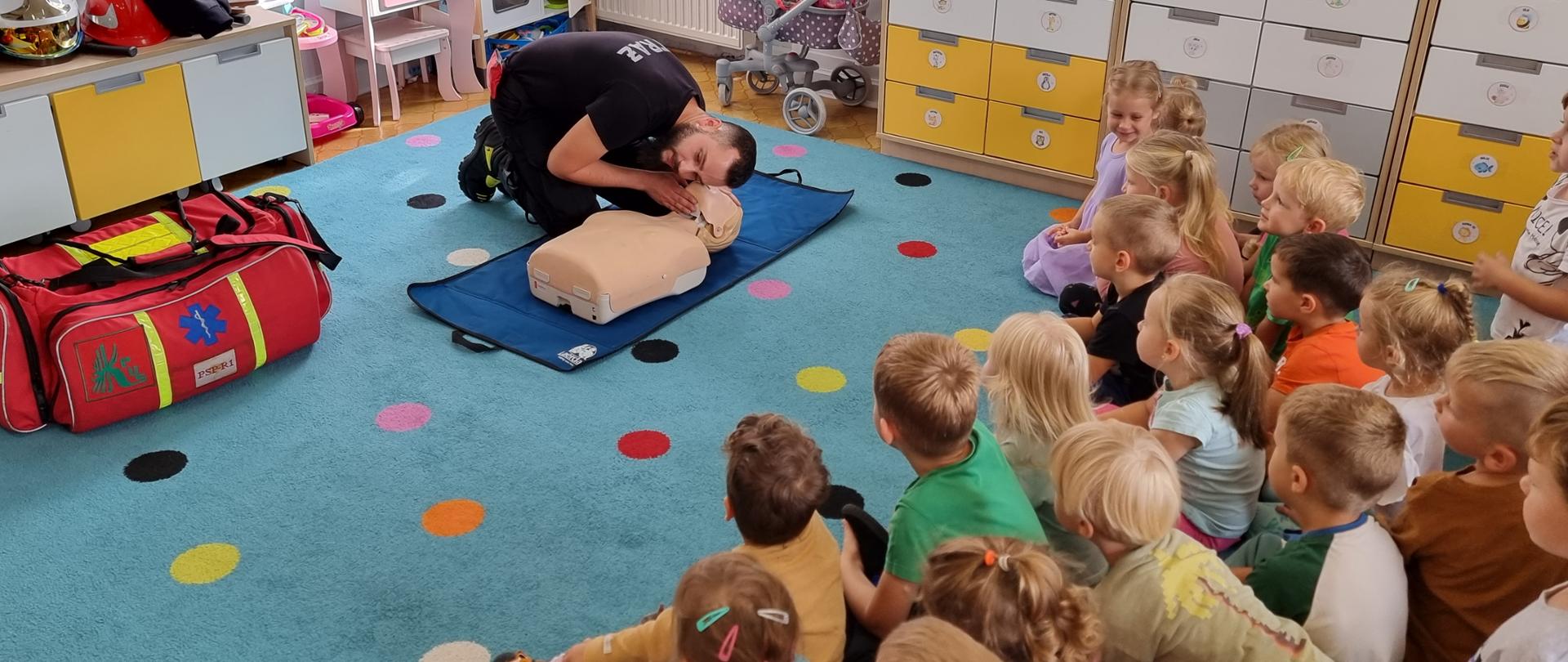 OSP Miłkowice i GDDKIA - Przedszkole nr 1 Lwówek Śląski 19.09.2023 fot. Magda Szumiata