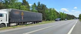 Miejsce zatrzymania do kontroli nietrzeźwego kierowcy zestawu ciężarowego przez patrol wielkopolskiej Inspekcji Transportu Drogowego z Piły.