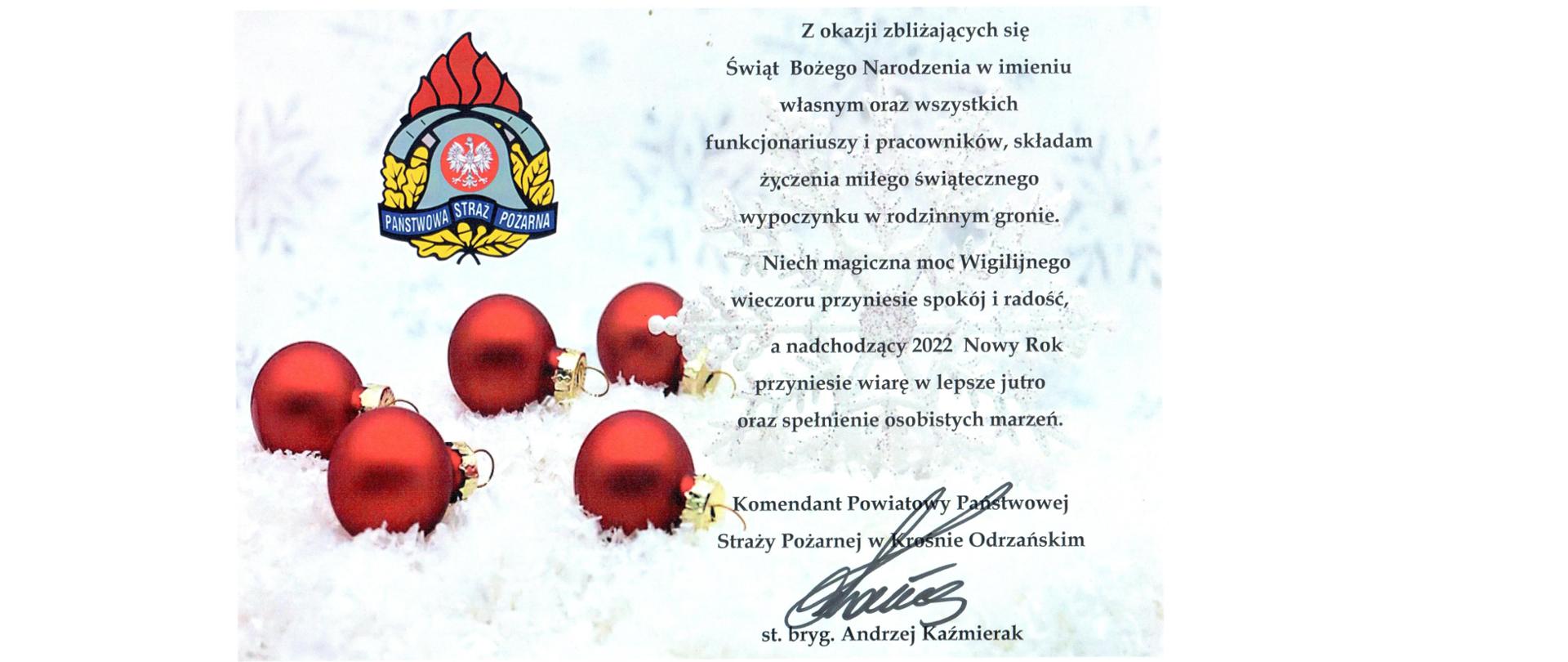 Życzenia_Bożonarodzeniowe Komendanta Powiatowego