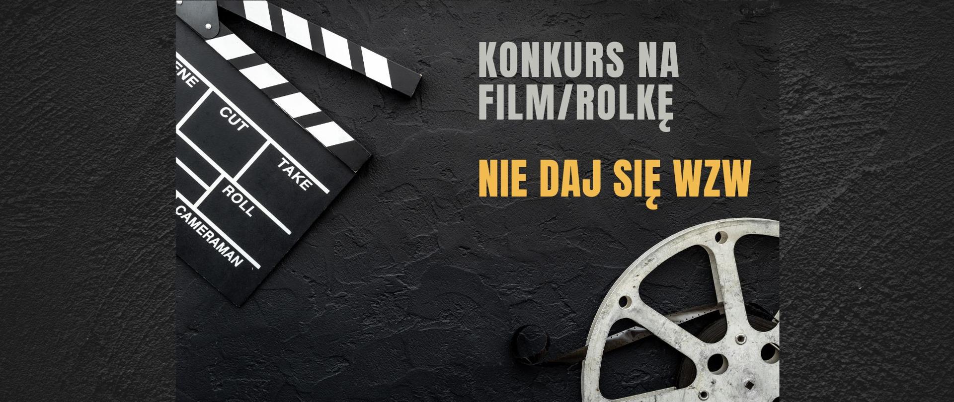 Grafika informująca o konkursie na film/rolkę pod hasłem NIE DAJ SIĘ WZW