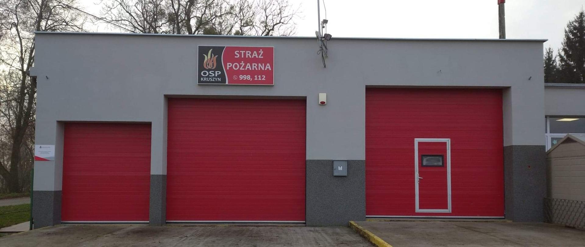 Na zdjęciu budynek OSP Kruszyn - elewacja frontowa