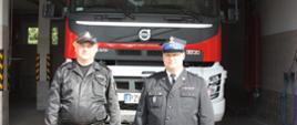 Na zdjęciu Komendant Powiatowy PSP z Chodzieży mł. bryg. Adam Grunwald oraz Komendant Powiatowy PSP w Złotowie mł. kpt. Tomasz Lewandowski