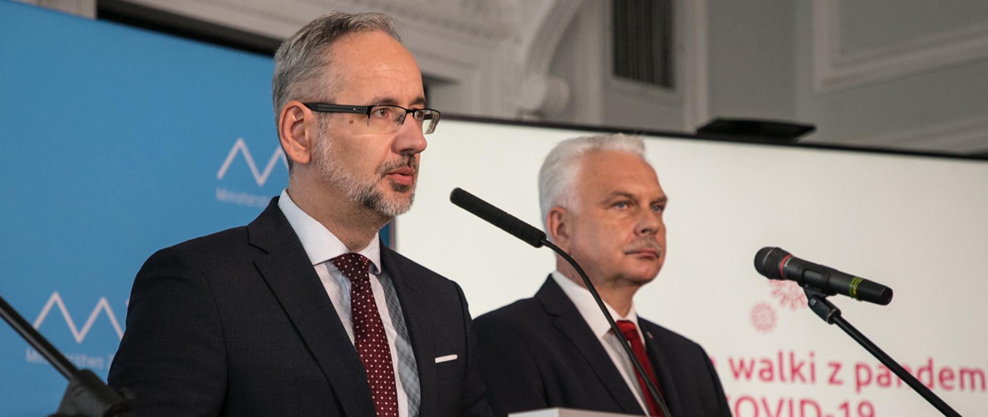 minister zdrowia Adam Niedzielski i wiceminister zdrowia Waldemar Kraska