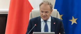 Premier Donald Tusk podczas posiedzenia Rady Ministrów