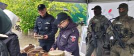 Funkcjonariusze na stoisku podlaskiej KAS