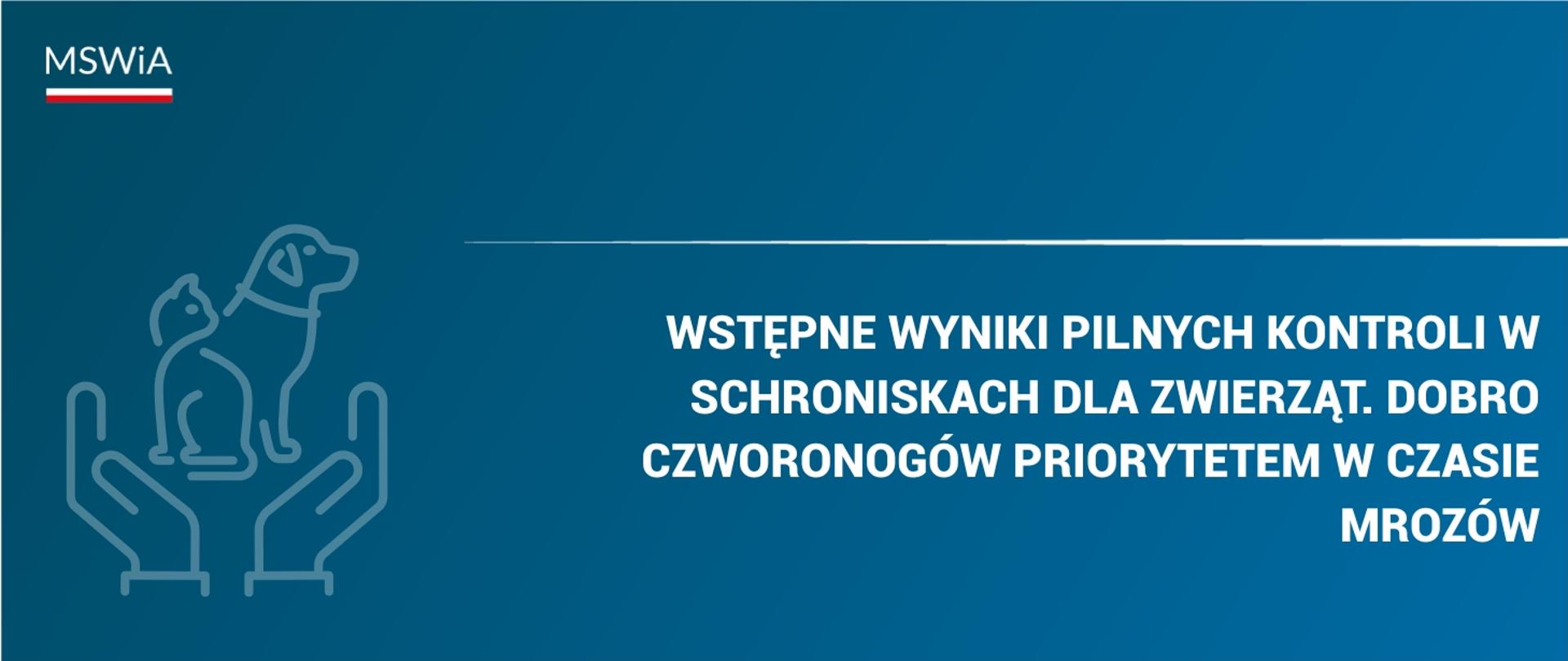 Wstępne wyniki pilnych kontroli w schroniskach dla zwierząt. Dobro czworonogów priorytetem w czasie mrozów