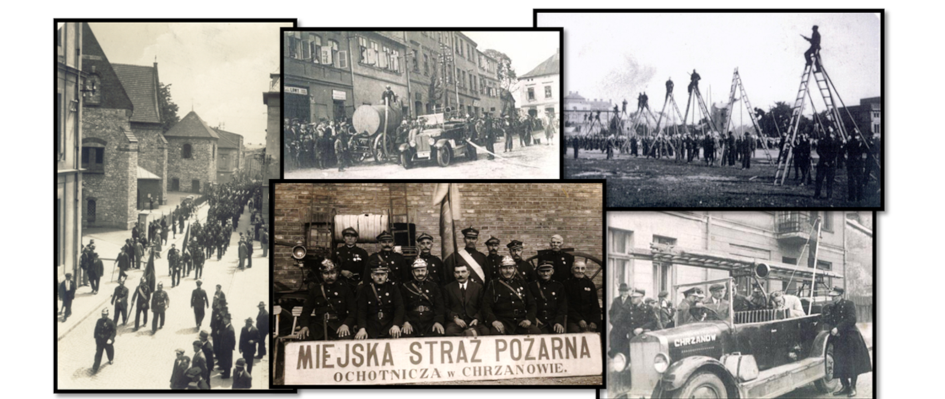 Historyczne zdjęcie dot. Miejskiej Straży Pożarnej Ochotniczej w Chrzanowie