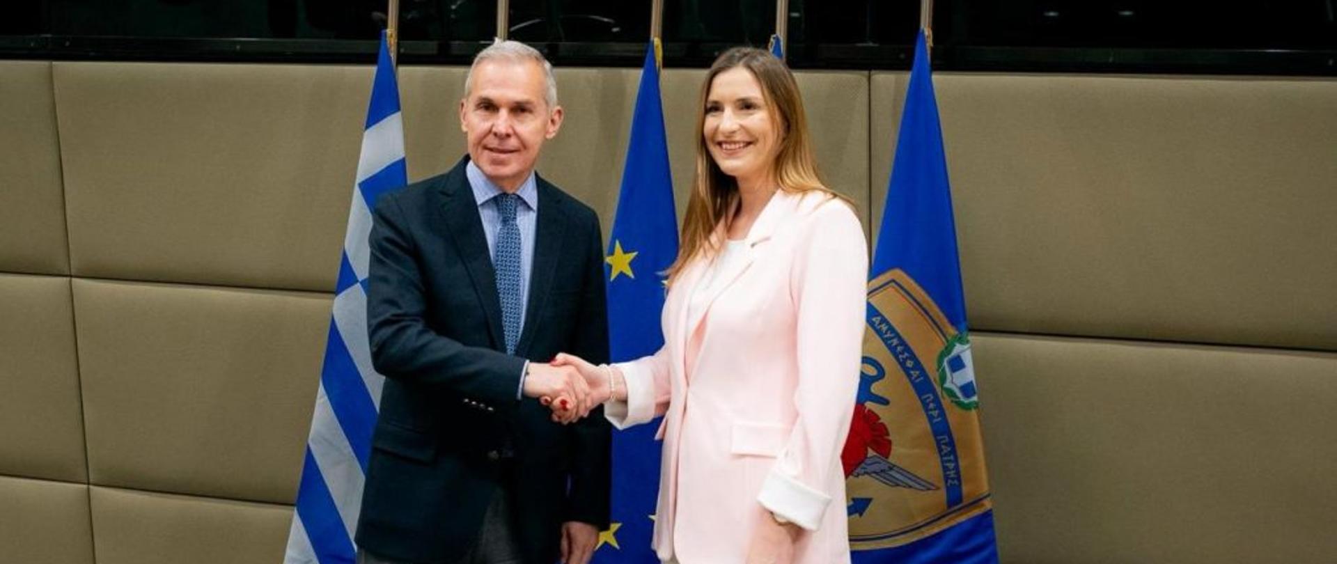 Συνάντηση ΥΦΕΘΑ Θανάση Δαβάκη με την Υφυπουργό παρά τω Πρωθυπουργώ της Πολωνίας και Εκπρόσωπο της Κυβέρνησης για το SAFE Magdalena Sobkowiak – Czarnecka